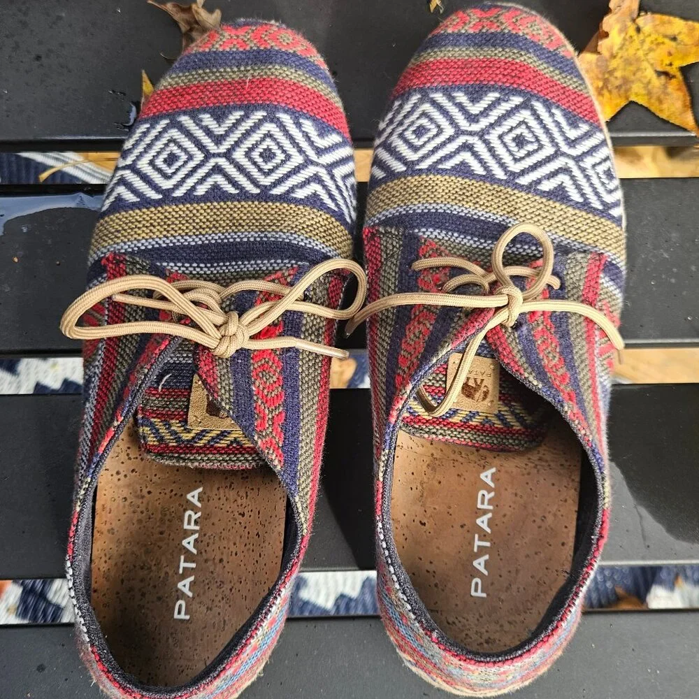 Patara Mai Nomad Aztec woven cork men’s shoe, size 8, multi colored. - Picture 3 of 6